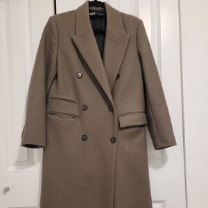 ZARA OVERSIZED COAT [Dark mink, Small]